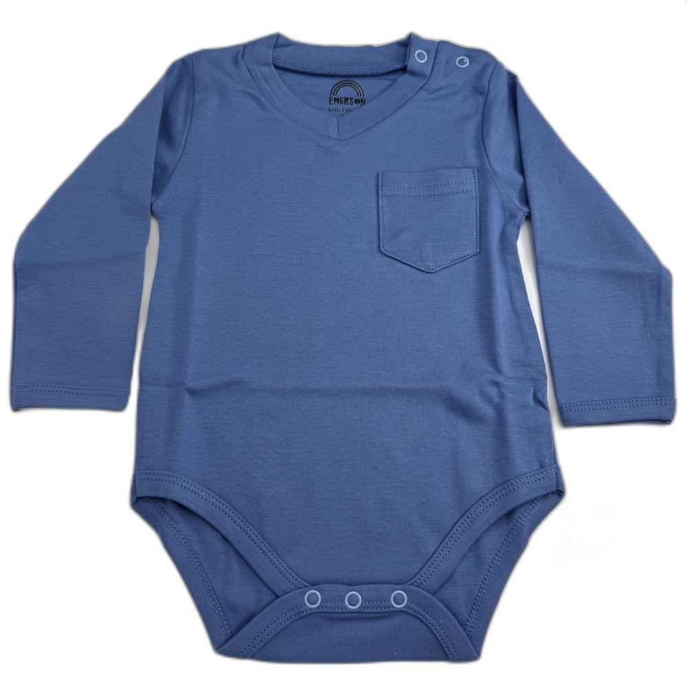 NWT Emerson and Friends Baby‎ 3-6 months 100% Cotton Blue Bodysuit